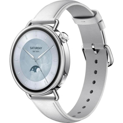 Умные часы Xiaomi Watch S4 41мм Leather Strap White