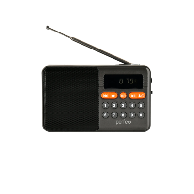 Радиоприемник Perfeo ТУРИСТ FM 87.5-108МГц Серый