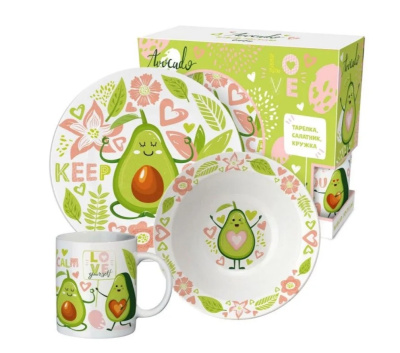 Набор посуды детский Авокадо Keep Calm 300520