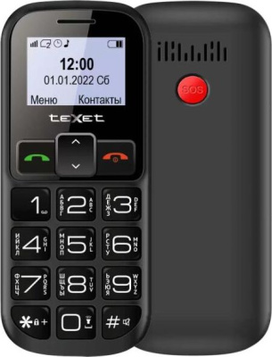 Мобильный телефон teXet TM-B322 черно-красный