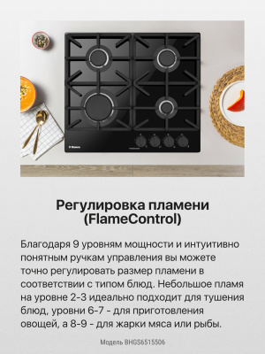 Газовая варочная поверхность Hansa BHGS6515506