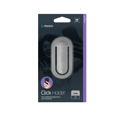 Подставка-держатель Deppa Click Holder Gray