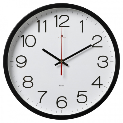 Часы настенные Рубин Классика d-30см черный 3027-121B