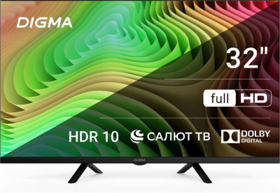 Телевизор Digma DM-LED32SBB36 Metal черный