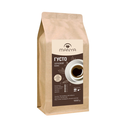 Кофе в зернах Manya Смесь Густо (70% Арабика, 30% Робуста) 1 кг