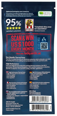 Термопаста Arctic Cooling MX-2 4-gramm 2019 Edition