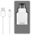 Зарядное устройство Krutoff group  CH-07C 2xUSB, 2.4A + кабель USB Type-C (white)
