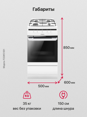 Плита газовая Hansa FCGW51001