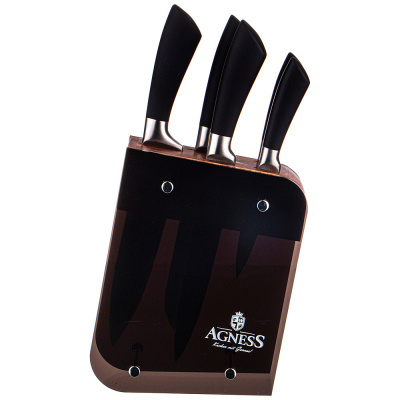 Набор кухонных ножей Agness 911-654 (6пр.) на подставке