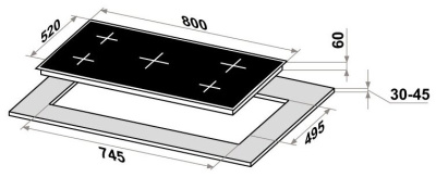 Индукционная варочная поверхность Maunfeld CVI804SFBK