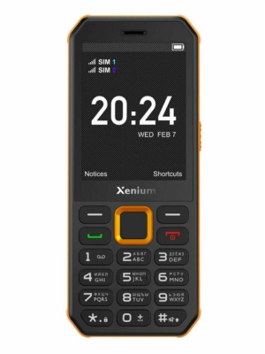Мобильный телефон XENIUM X300 черный/оранжевый