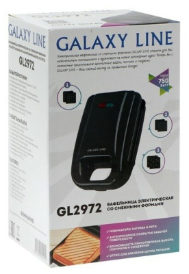 Вафельница Galaxy LINE GL 2972 черный