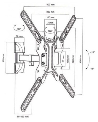 Кронштейн Harper TVK-1755 black