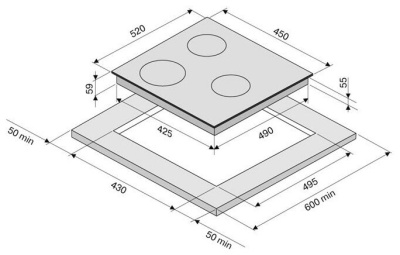 Индукционная варочная поверхность Krona FORTE 45 BL