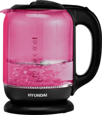 Чайник Hyundai HYK-G4808 малиновый/черный