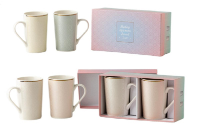 Набор кружек Jewel Ажур 2 пр. 435 мл ПС0003-22