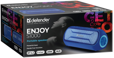 Портативная акустика Defender Enjoy S1000 синий