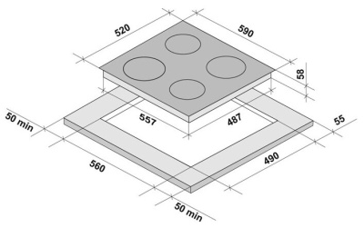 Индукционная варочная поверхность Krona REMO 60 BL