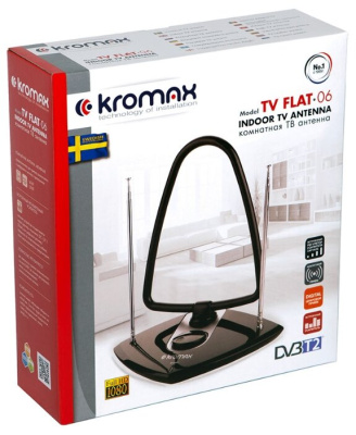Антенна Kromax TV FLAT-06 black
