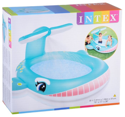 Бассейн надувной Intex 57440 "Кит" (201х196х91 см)