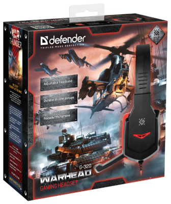 Гарнитура Defender Warhead G-320 (64032) черный/зеленый