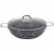 Сотейник Kukmara Грация Черный/серебро 4,5 л/ 30 см с ручками, со стеклянной крышкой сгчс308а