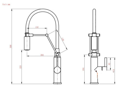 Смеситель Emar ЕСВ-7012 black