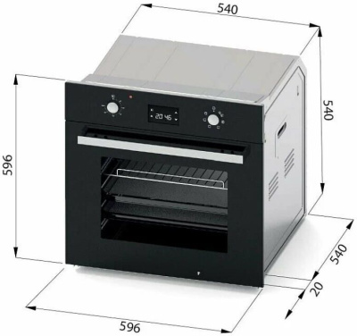 Электрический духовой шкаф Evelux EO 640 PB