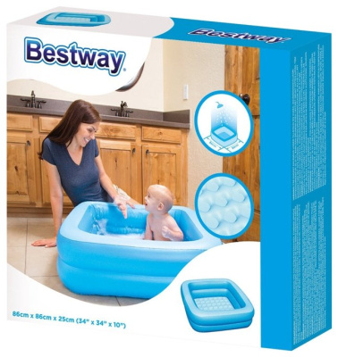 Бассейн надувной Bestway 51116 Baby Tub (86х86х25см)
