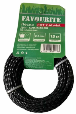 Леска Favourite FBT 3.0twist 3,0мм, 15м, витой квадрат