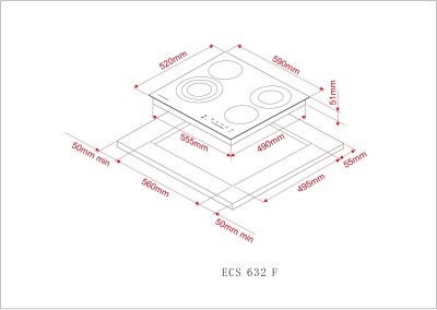 Электрическая варочная поверхность Kuppersberg ECS 632 F