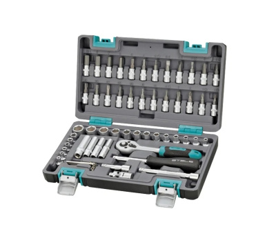 Набор инструментов STELS 1/4", CrV, пластиковый кейс 14101 (57 предм.)