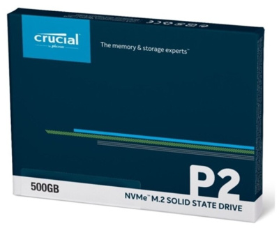 SSD M.2 500Gb Crucial P2 2280 PCIe Gen3 NVMe Retail CT500P2SSD8