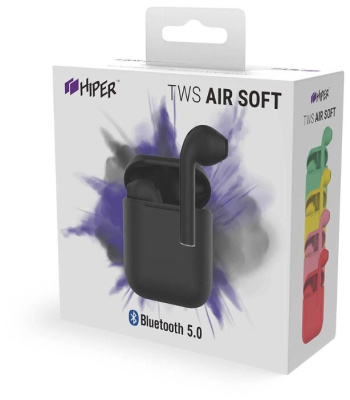 Беспроводные TWS-наушники Hiper TWS Air Soft Black