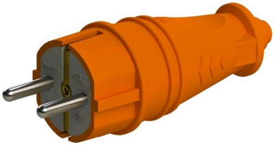 Штепсель NE-AD с загл. каучук 2P+PE 1x16А 220-240V IP44 оранжевый