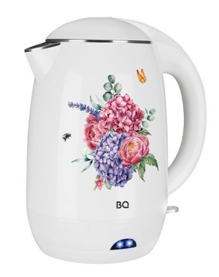 Чайник BQ KT1702P Белый-Цветы