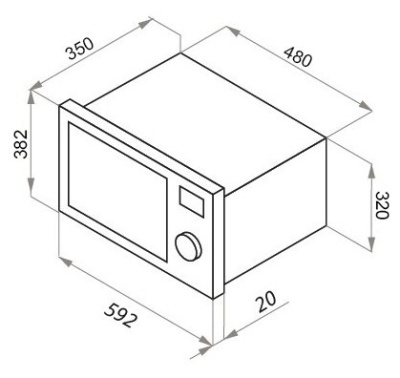 Микроволновая печь встраиваемая Maunfeld XBMO202S