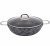 Сотейник Kukmara Грация Черный/серебро 4,5 л/ 30 см с ручками, со стеклянной крышкой сгчс308а