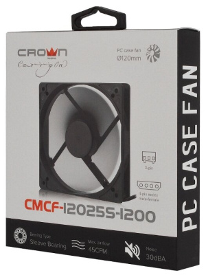 Кулер для корпуса Crown micro CMCF-12025S-1200 120mm 3pin+molex