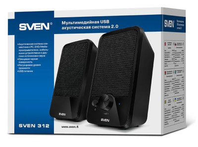 Компьютерная акустика 2.0 SVEN 312 Black