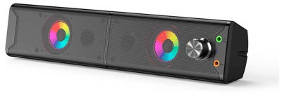 Компьютерная акустика 2.0 Hiper Burner RGB Led Black Компьютерная акустика 2.0 Hiper Burner RGB Led Black