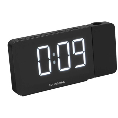 Радиочасы Soundmax SM-1539 с проекцией Black