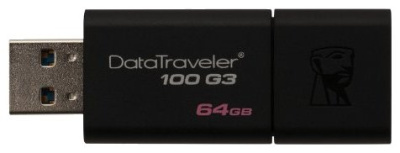 USB накопитель 64Gb Kingston DT100G3 Black