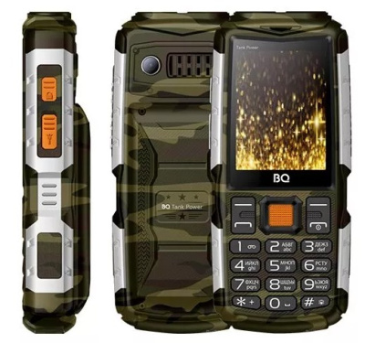 Мобильный телефон BQ 2430 Tank Power Green+Silver