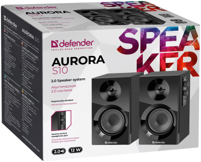 Компьютерная акустика 2.0 Defender Aurora S10 Black