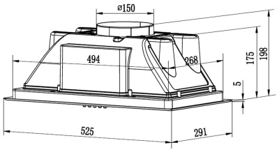 Вытяжка Krona Ameli light 600 inox PB
