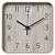 Часы настенные Рубин квадрат 19х19см, корпус бежево-серый, "Текстура дерева"