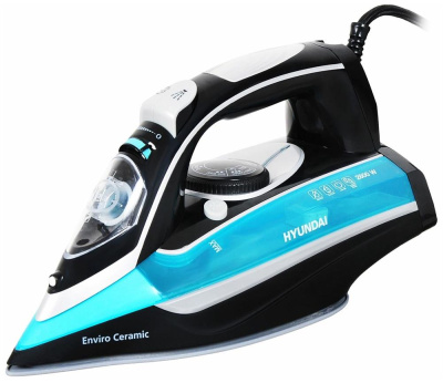 Утюг Hyundai H-SI01336  черный/голубой