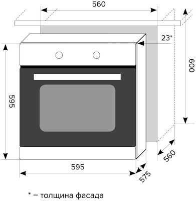 Электрический духовой шкаф LEX EDM 6070C BL
