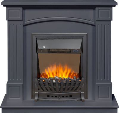 Каминокомплект: Портал Boston STD серый графит с очагом Royal Flame Aspen Black